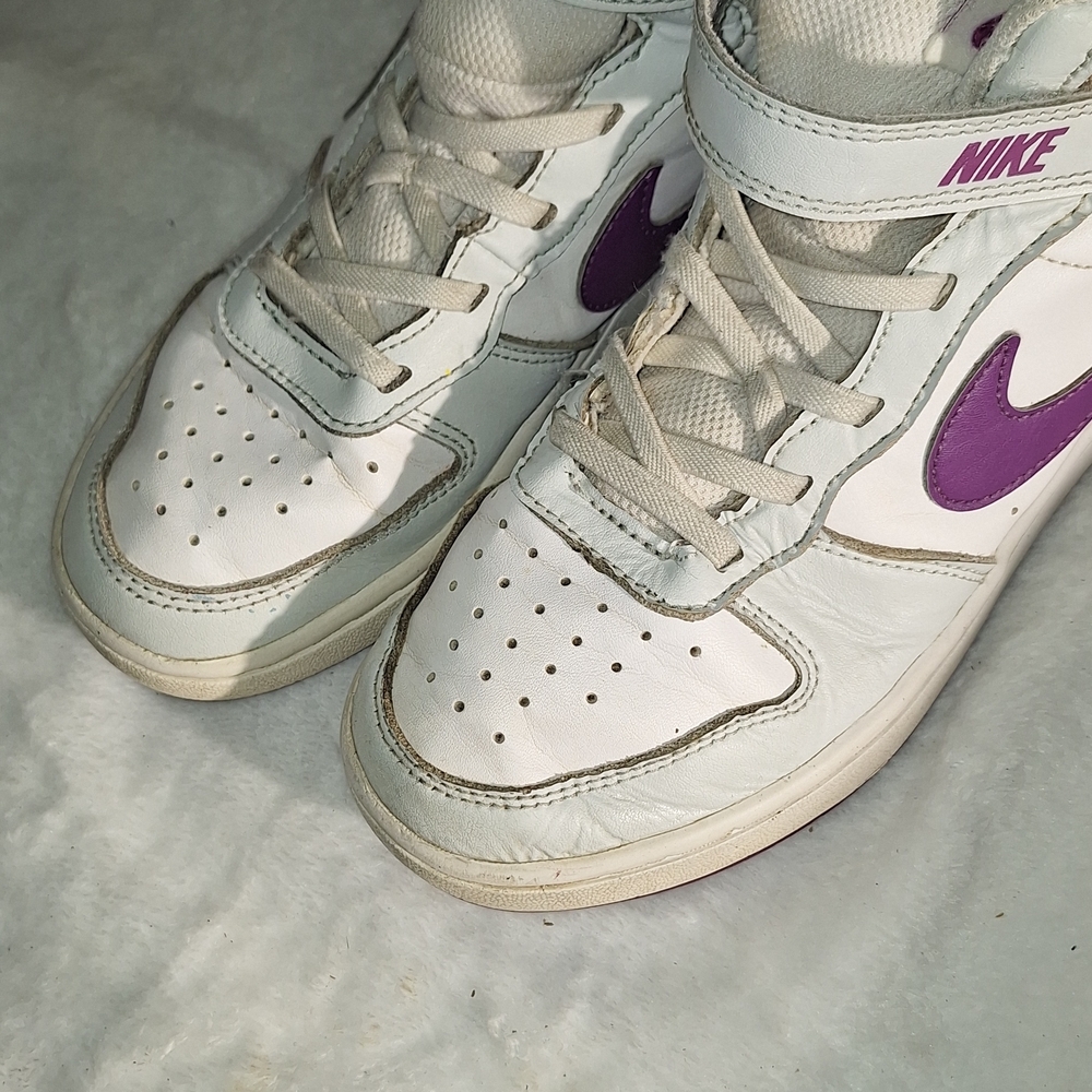 Nike White and Purple Sneakers